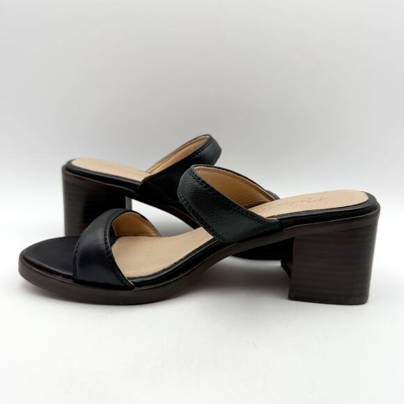Madewell Womens The Saige Double-Strap Sandal US 6.5 Black Leather EUC - Picture 8 of 14